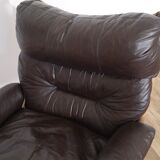 Scandinavian leather armchair 1970