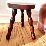 Vintage wooden tripod stool