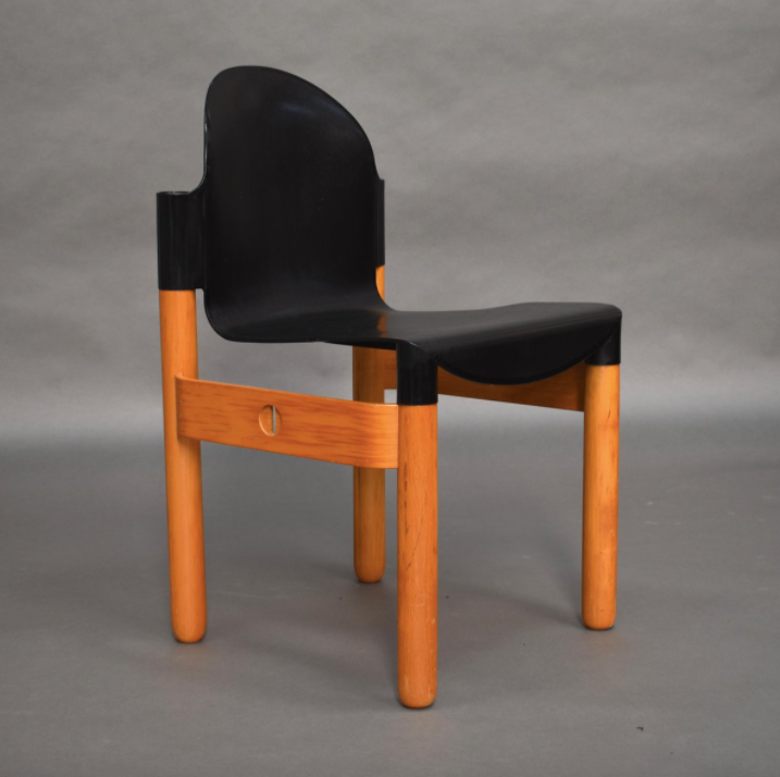 Plastic and birch chair by Gerd Lange for Thonet 70s