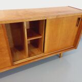 Vintage row in light oak wood from the 60s