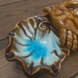 Empty crab pocket in enameled ceramic, vintage 70s