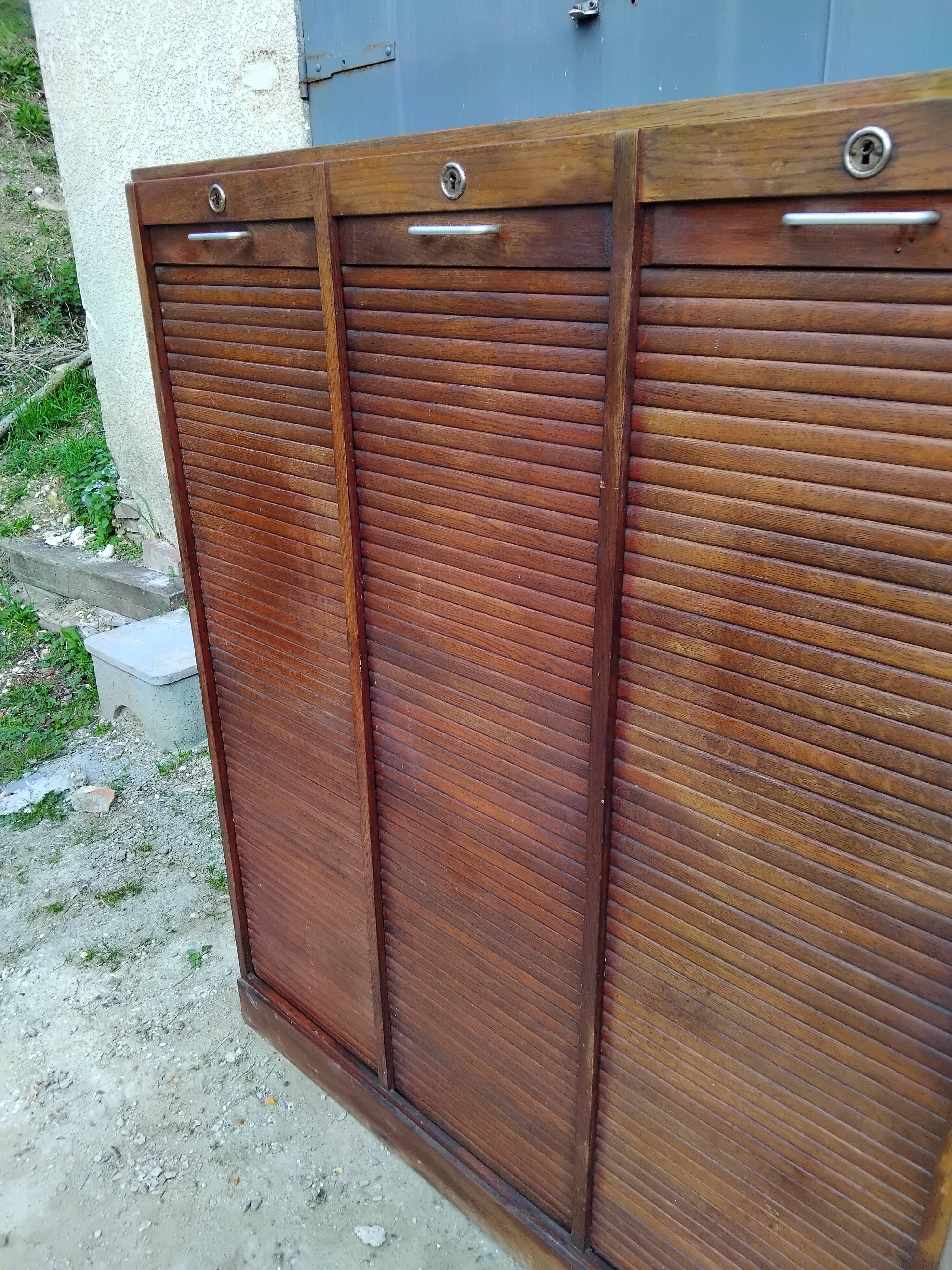 Antique 3-panel filing cabinet