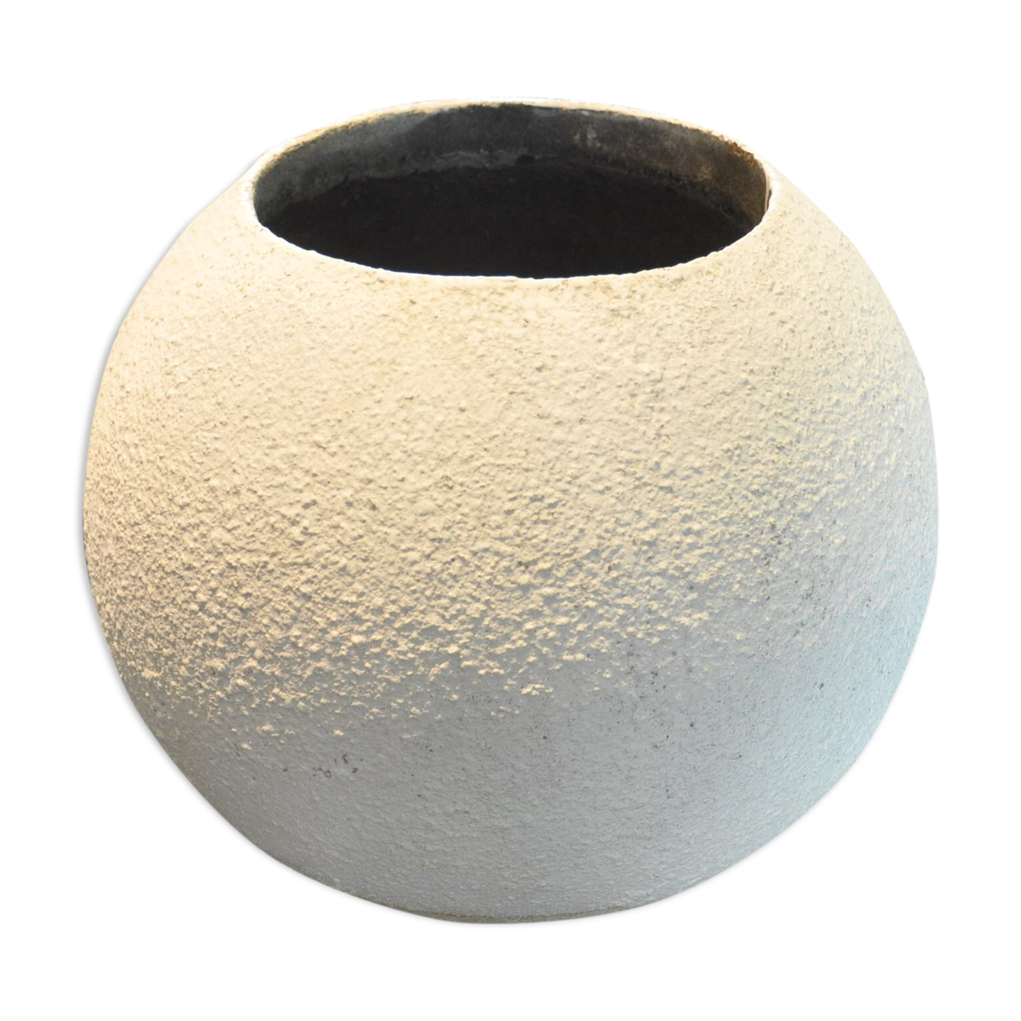 60s cement ball planter