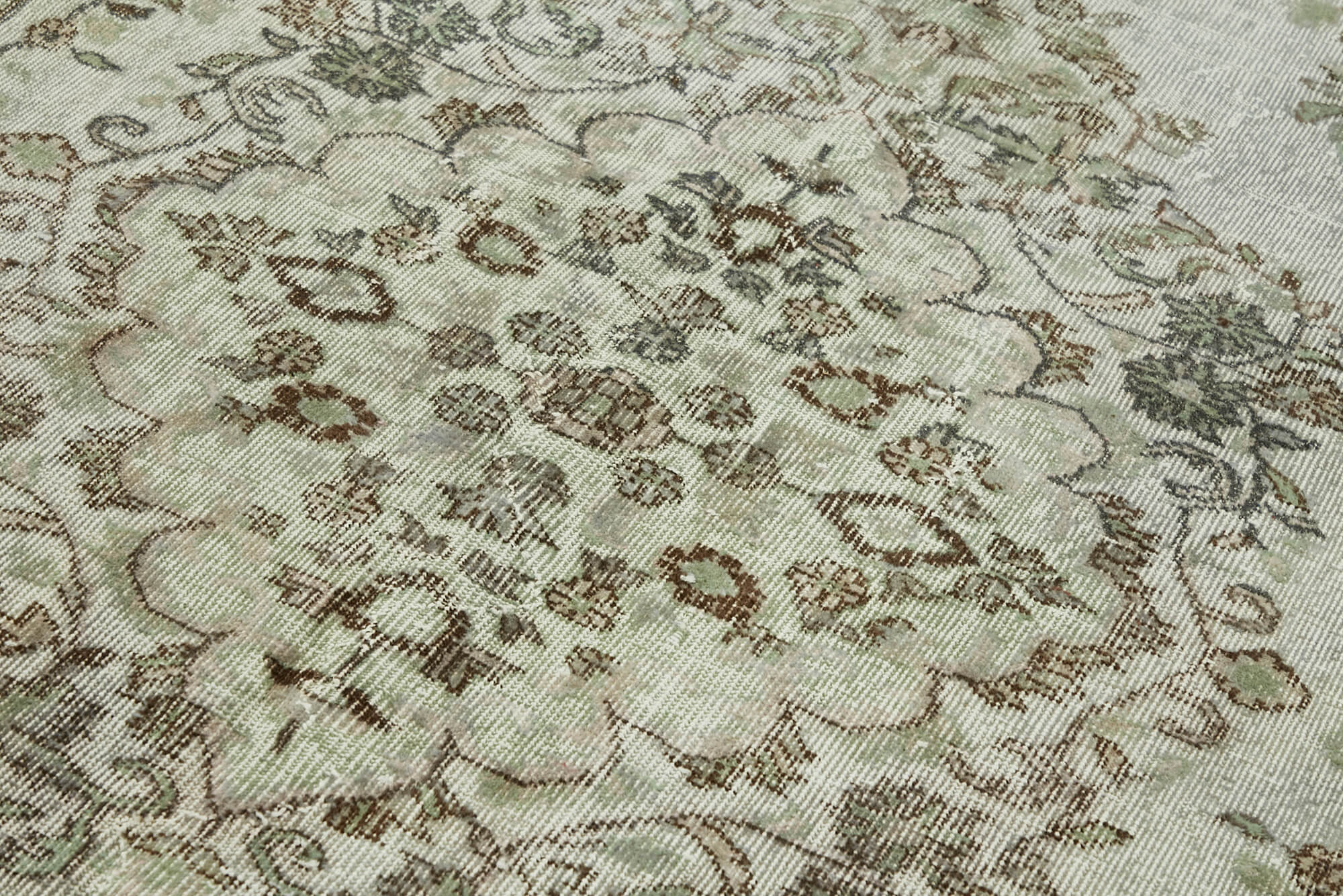 Hand-knotted vintage oriental 1980s 182 cm x 309 cm grey rug