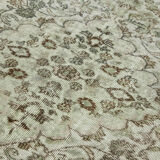 Hand-knotted vintage oriental 1980s 182 cm x 309 cm grey rug