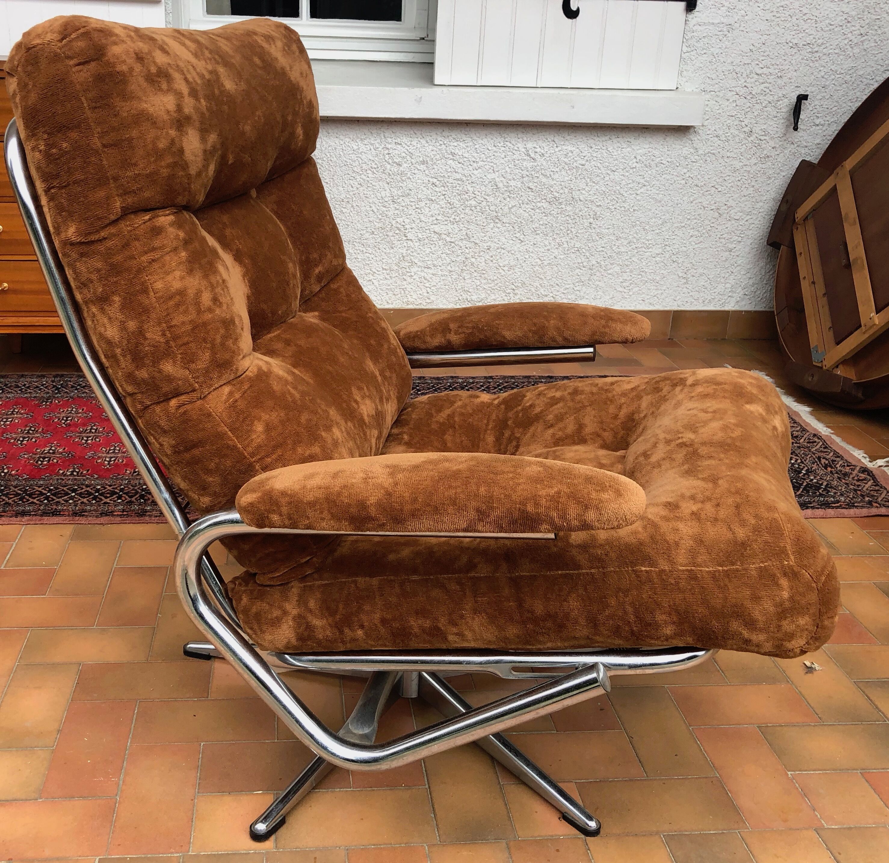 Vintage Pivotant chair 60/70 metal structure