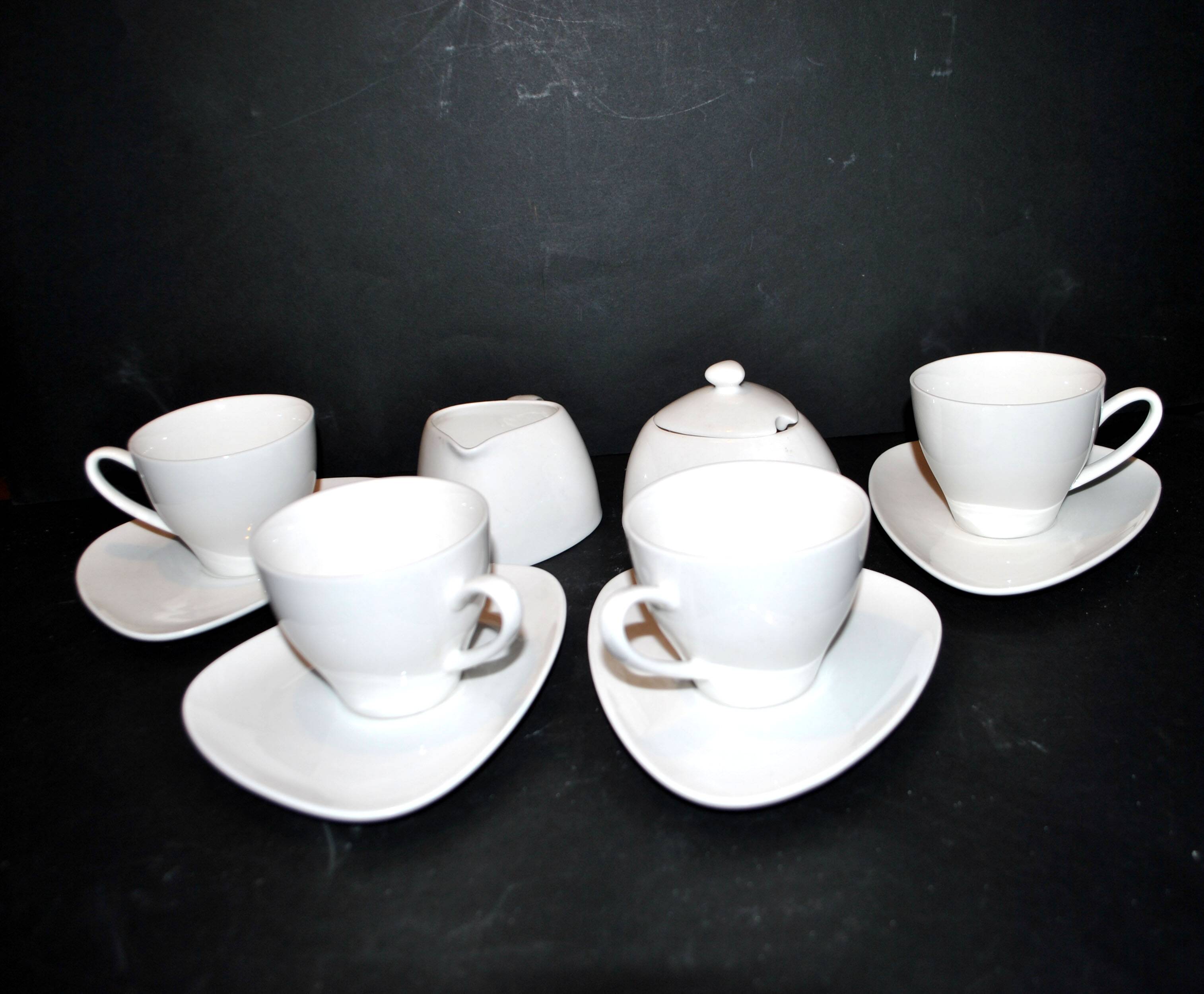 Alessi Design Colombina Style 4-Cup Porcelain Coffee Set