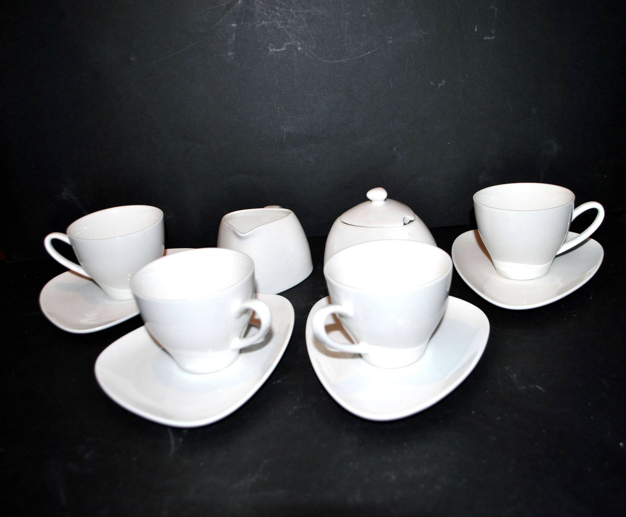 Alessi Design Colombina Style 4-Cup Porcelain Coffee Set