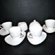 Alessi Design Colombina Style 4-Cup Porcelain Coffee Set