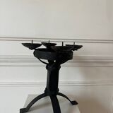 Brutalist wrought iron chandelier antique