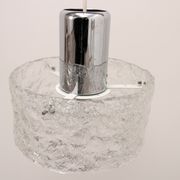 Very rare ice glass lamp produced by Egon Hillebrand, 1960 Germany.