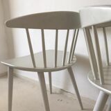 Ensemble de 4 chaises blanche "J104" par Jørgen Bækmark pour FDB Møbler 1960s