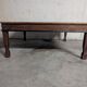 Coffee table made of exotic wood and bamboo.