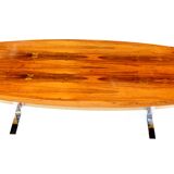 Table basse en palissandre et en métal, Suède, 1960