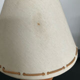 Vintage lamp from the 70s in ceramic and wicker