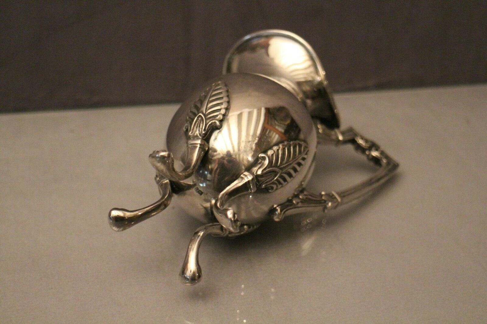 Empire-style silver metal milk pot