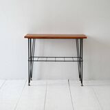 Vintage Scandinavian nightstand in wood and metal
