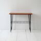 Table de chevet, d'appoint scandinave vintage en bois et métal