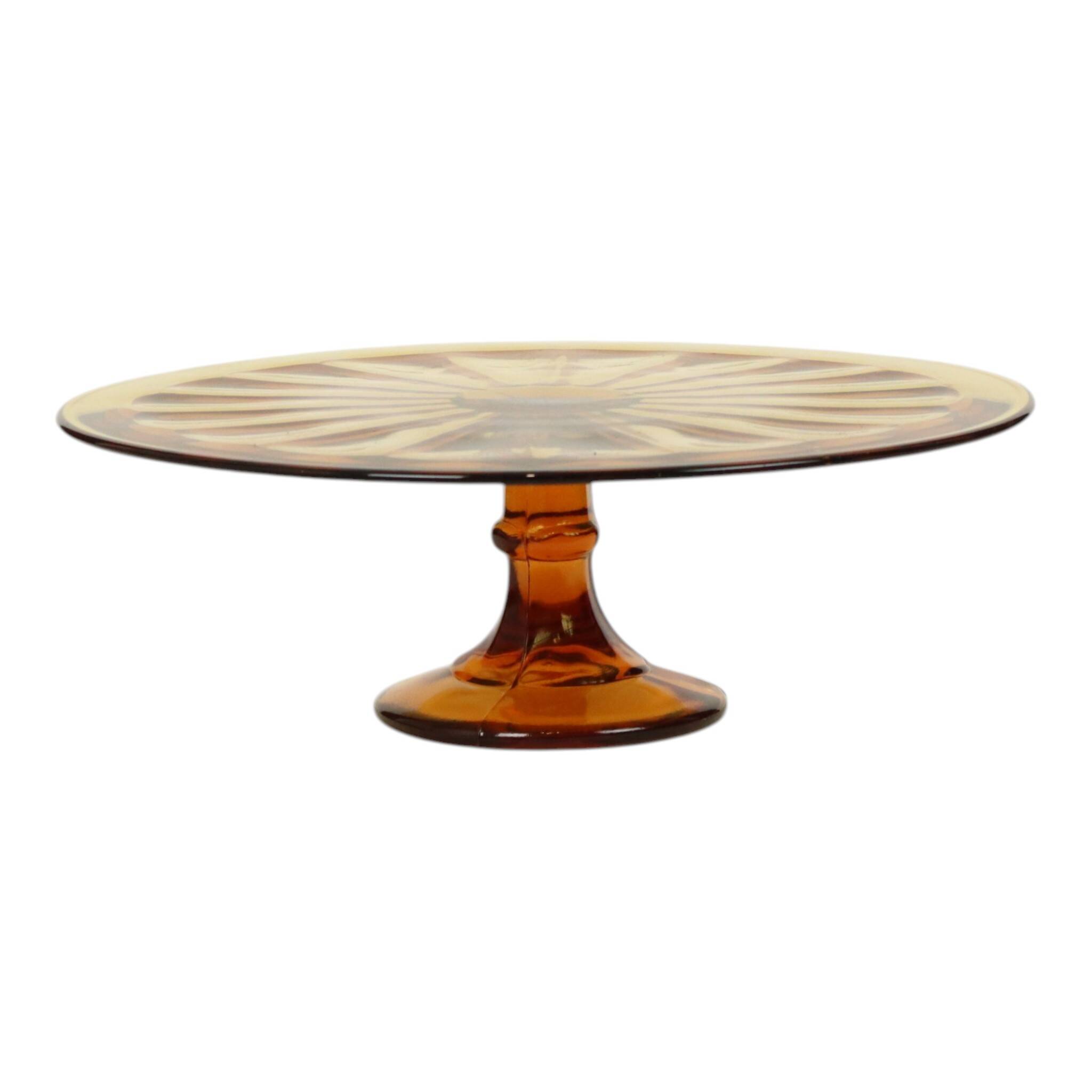 Art Deco Amber Tart Plate Dish Pastry Dish Scailmont