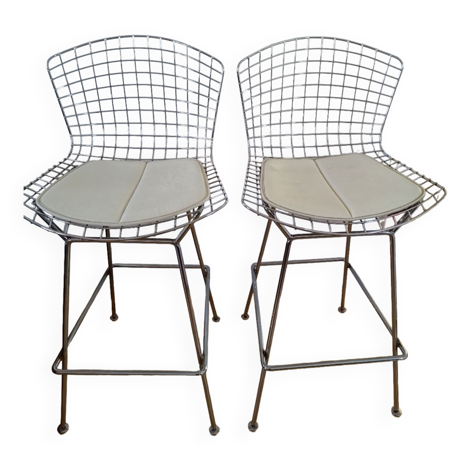 Pair of high chairs bertoia