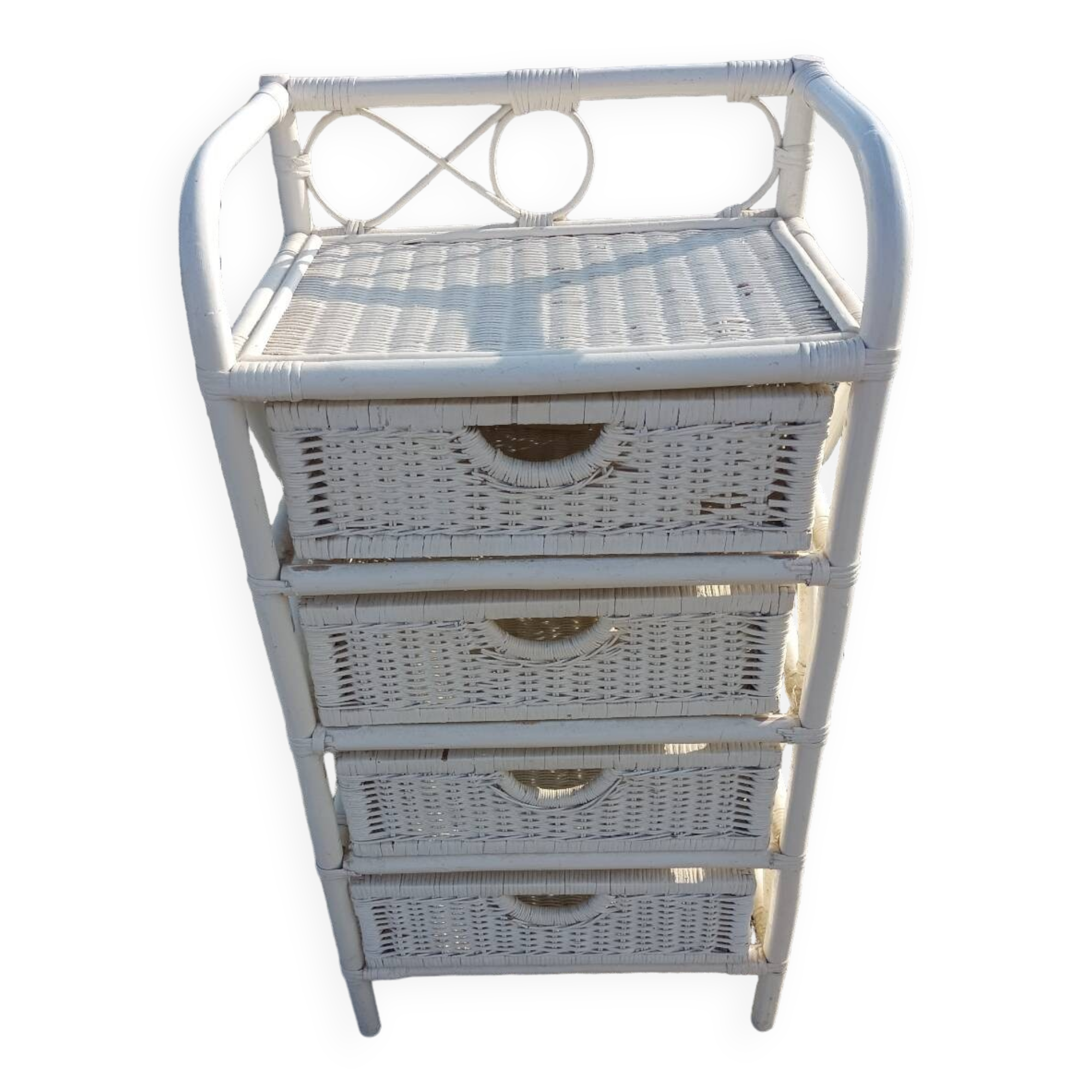 Rattan chest of drawers