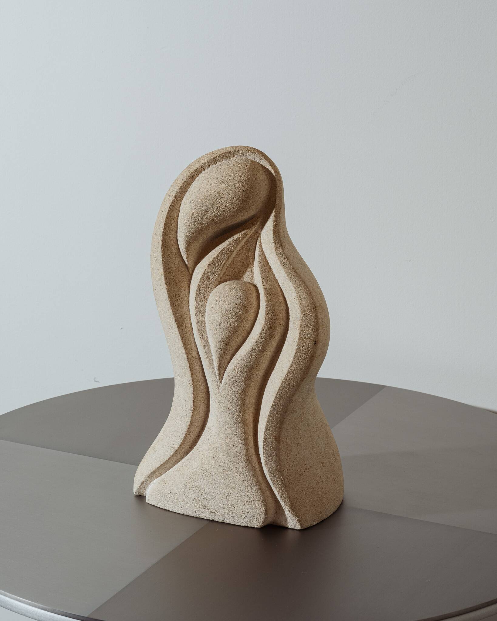 Travertine stone sculpture, Albert Tormos, 1980s