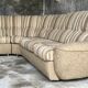 Corner sofa convertible in antique wool brand GMC seats - design 1970