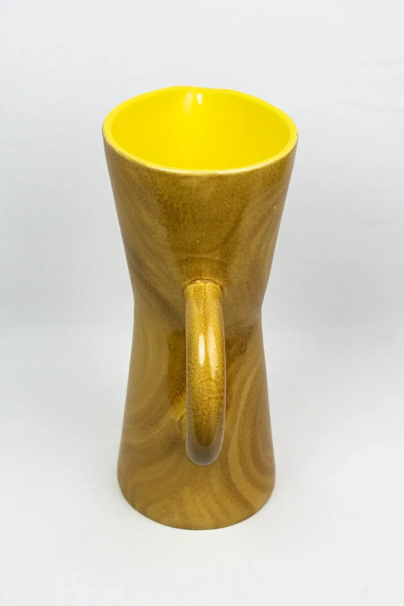 Large jug Robert Dupanier, glazed ceramic faux olive wood