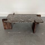 Table Basse en Forme de Larme en Marbre, 1980s