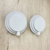 Set of 2 Lumiance round wall lamps ‘Planeta’ 1970s