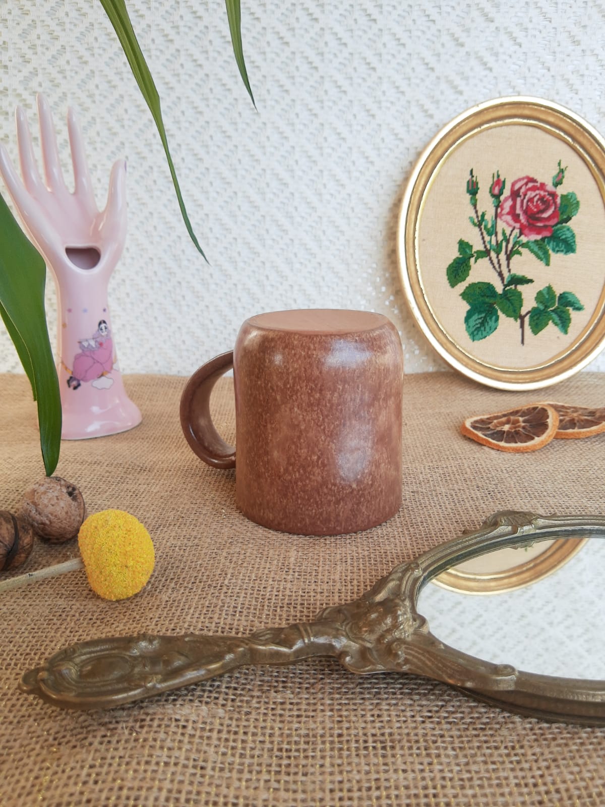 Vintage stoneware cup mug