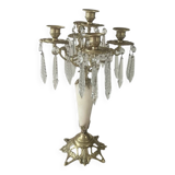 19th century marble, brass and tassel chandelier