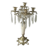 19th century marble, brass and tassel chandelier