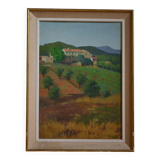 Victor VIC-DAUMAS (1909-2002) HSP 50x36cm Landscape of Provence School of Paris
