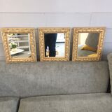 Triptych of ancient gilded mirrors