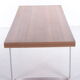 Retro Vintage Strakke Salontafel hout en chroom jaren 70