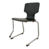 Vintage chair in black thermoformed wood