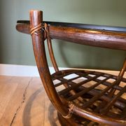 Vintage bamboo rattan coffee table