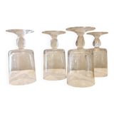 4 antique stemmed glasses