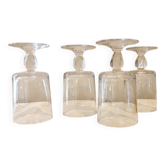 4 antique stemmed glasses
