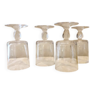 4 antique stemmed glasses