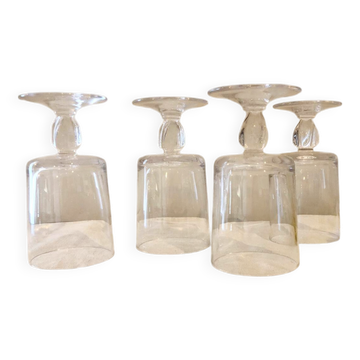 4 antique stemmed glasses