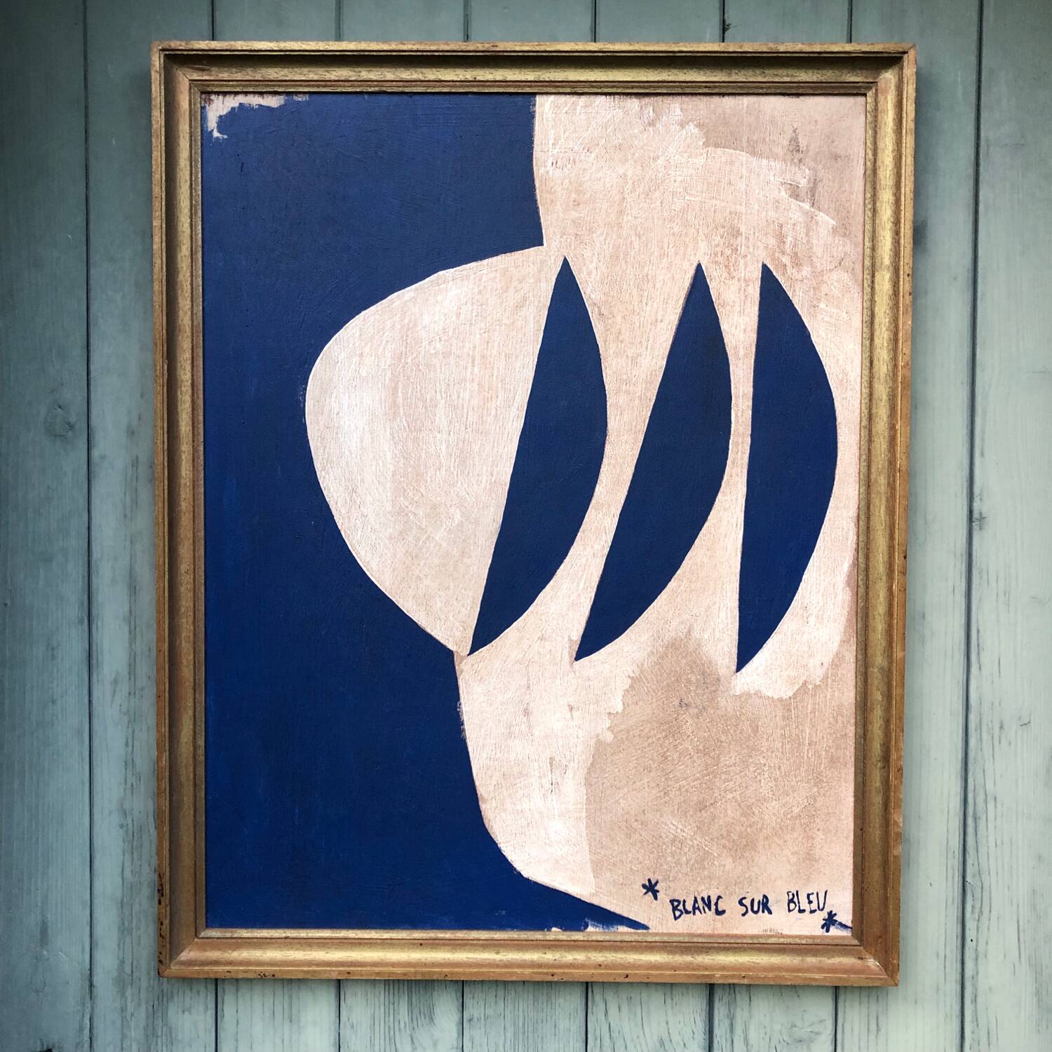 Abstract painting on panel