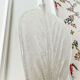White Murano glass leaf wall light