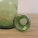 Carafe vintage en verre vert texturé avec bouchon assorti – H25 cm
