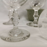 Lot 5 old crystal wine glasses