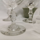 Lot 5 old crystal wine glasses