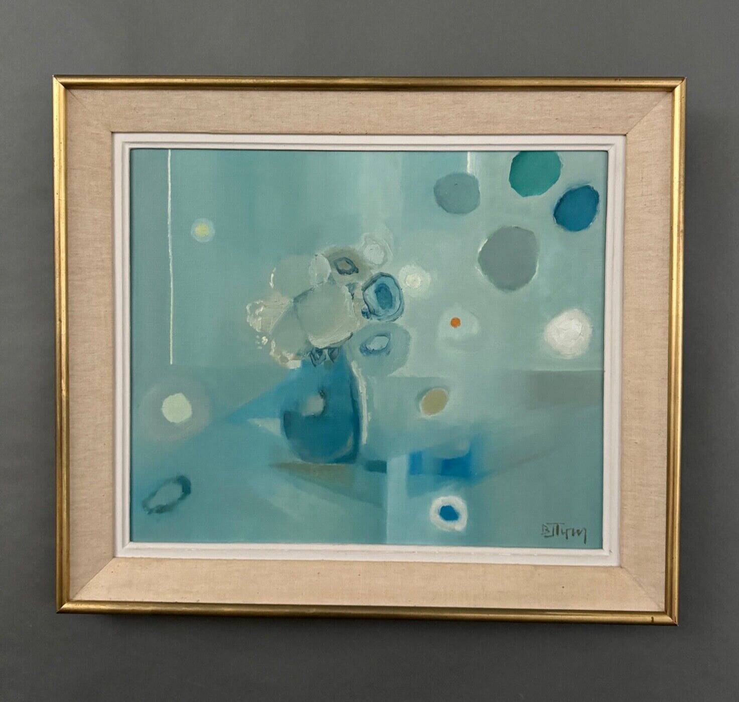 Mid Century Modern Oil Painting Still Life on Canvas