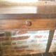 Side table with drawer in oak