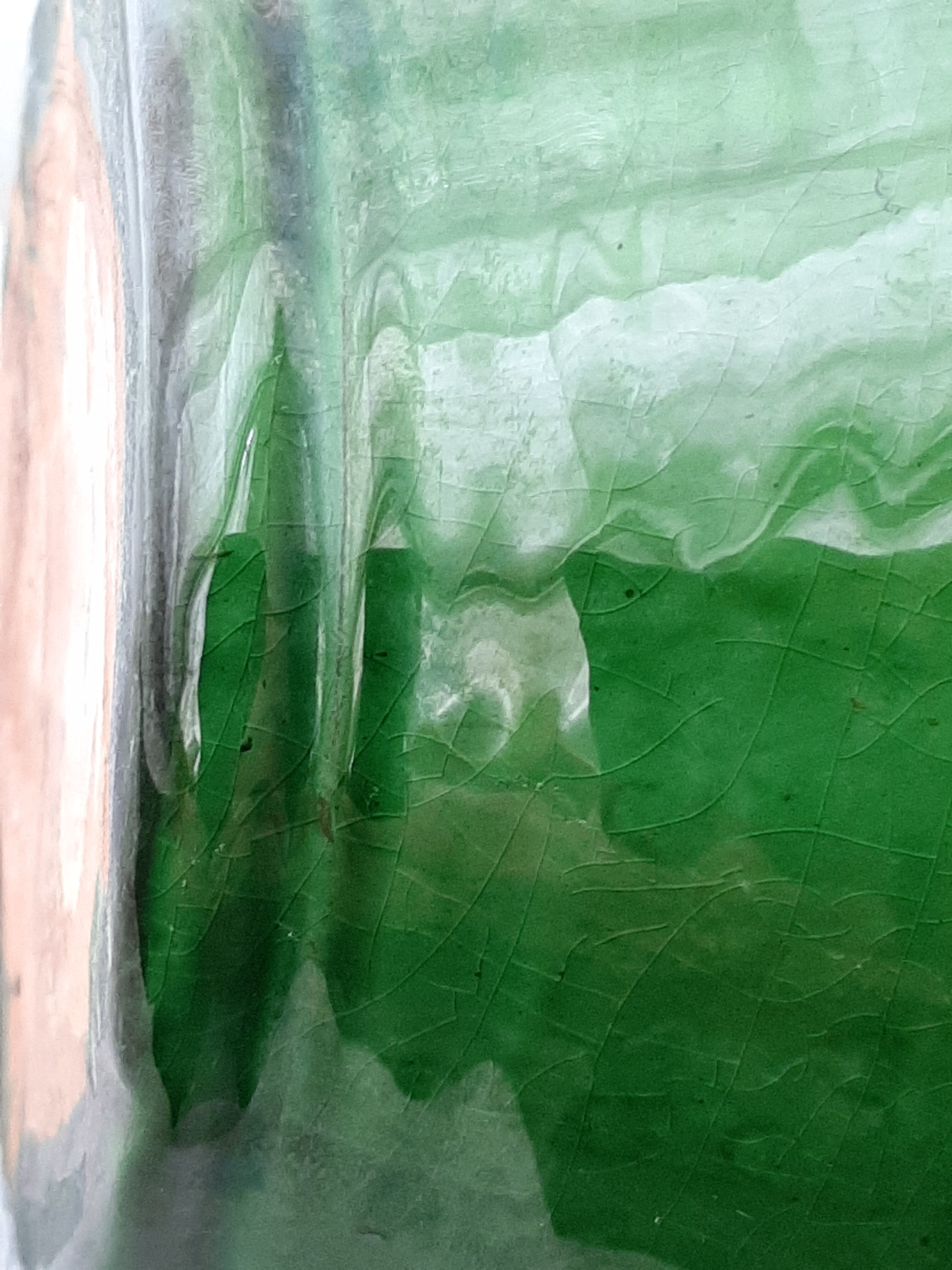 Old glazed terracotta pitcher